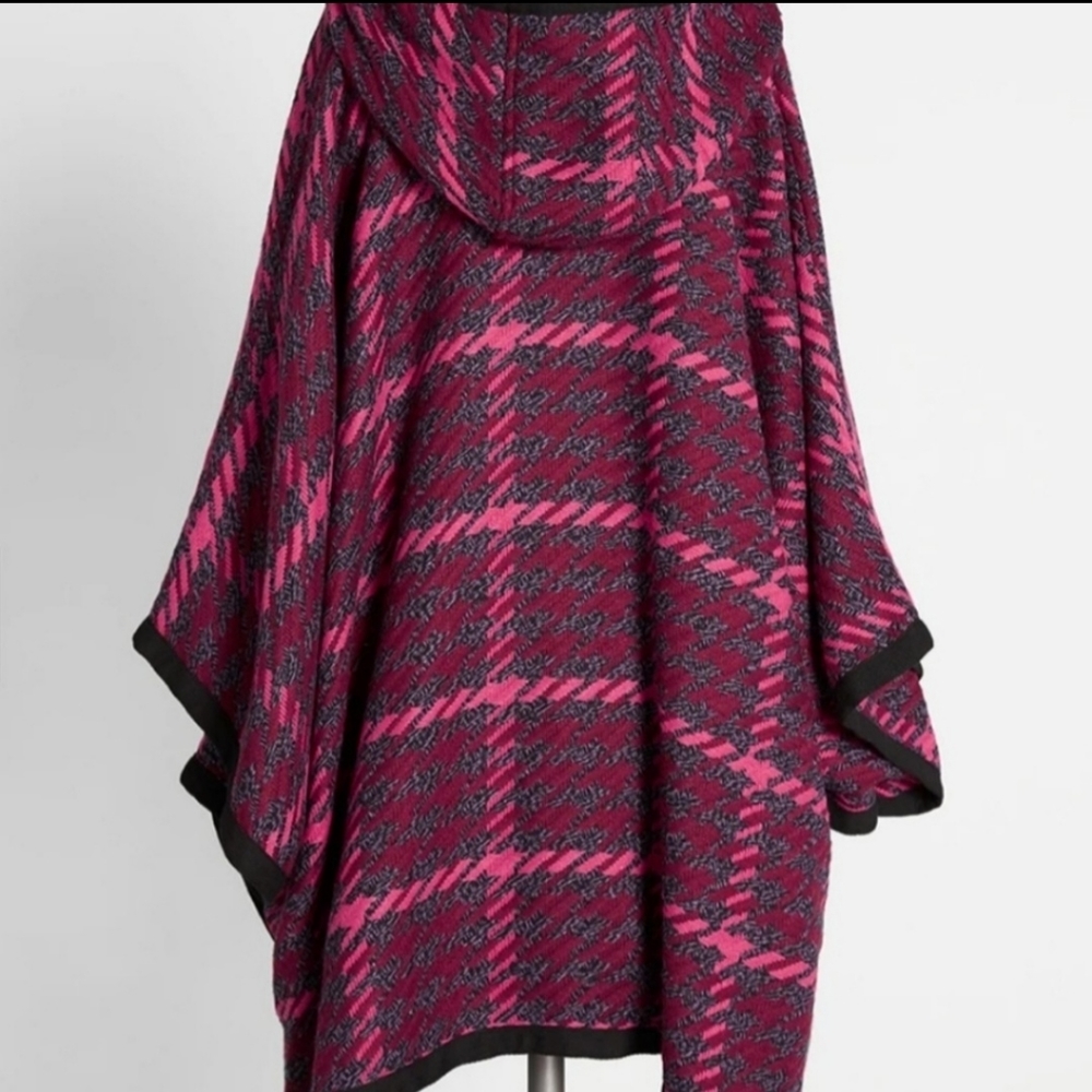 โค๏ธ๐NWT Modcloth "Little Plaid Riding Hood Cape" Coat๐๐๐๐ - Picture 5 of 7